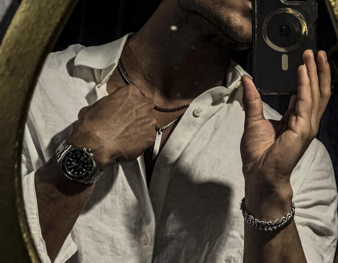 Jesh Anthony mirror portrait with watch